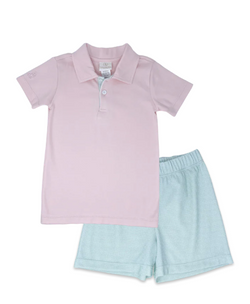Parker Short Set- Pink/Mint minigingham