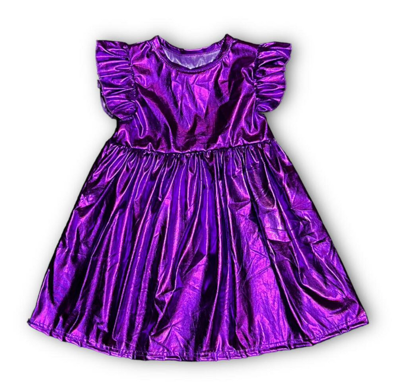 Metallic Dress- Purple