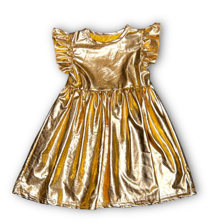Metallic Dress- Gold