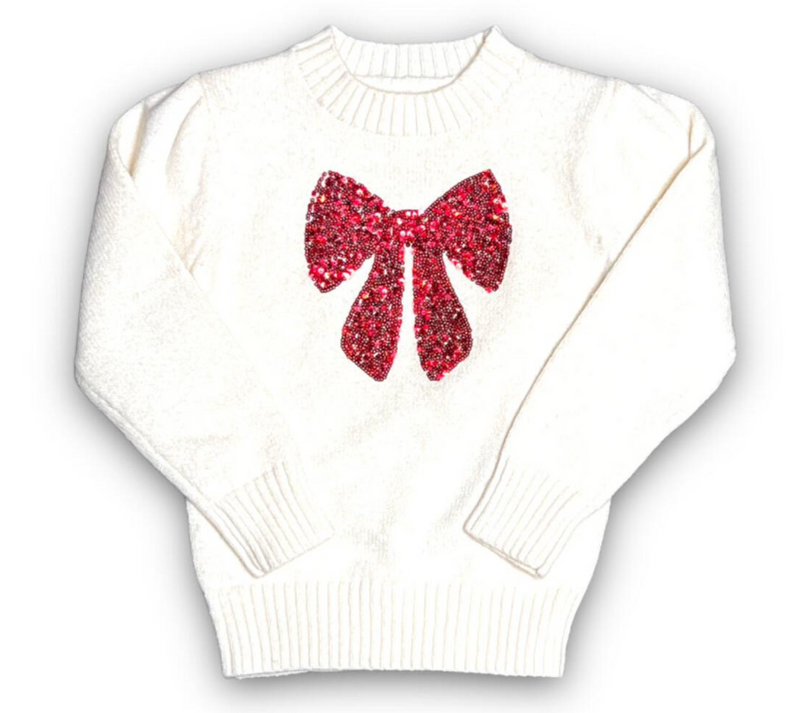 Bow Sequin Sweater