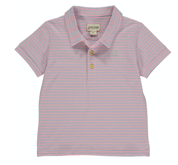 Starboard Polo- Pink/lilac stripe