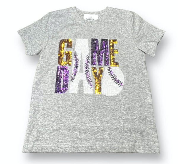 Purple Gameday Sequin Shirt ADULT