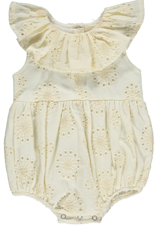 Maya Bubble- Ivory eyelet