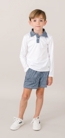 Nathan Short- Navy minigingham