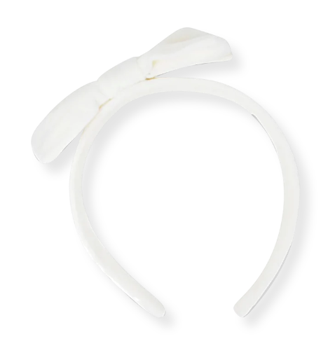 Hadley Headband- Winter White Velvet