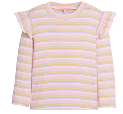 Sadie Top- pastel stripe