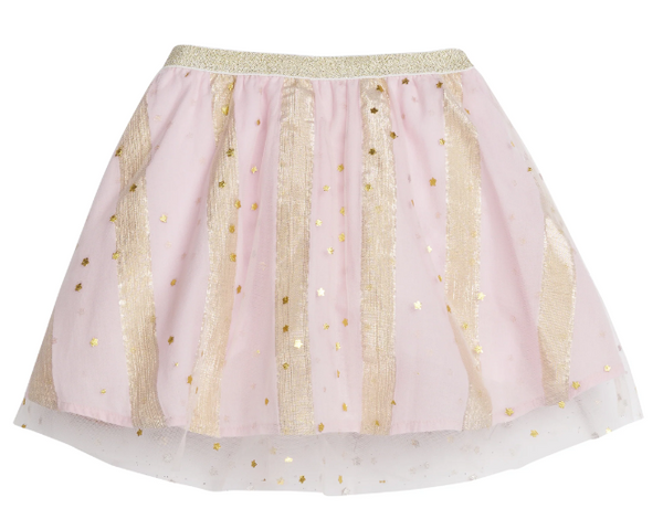 Tulle Circle Skort- Pink Metallic