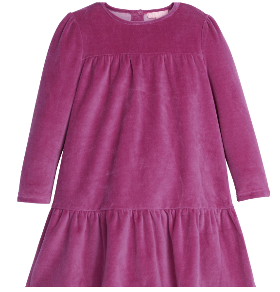 Lisle Dress- Magenta Velour