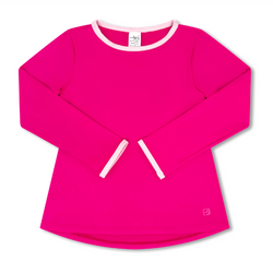 Bridget Basic Tee- Long sleeve power pink