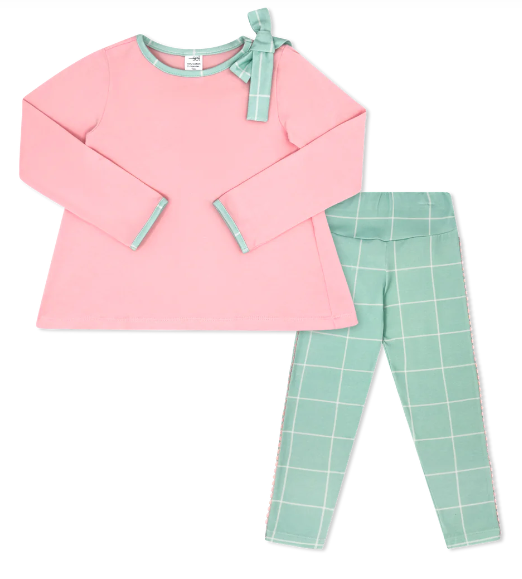 Madeline Legging Set- Powder Pink & mint