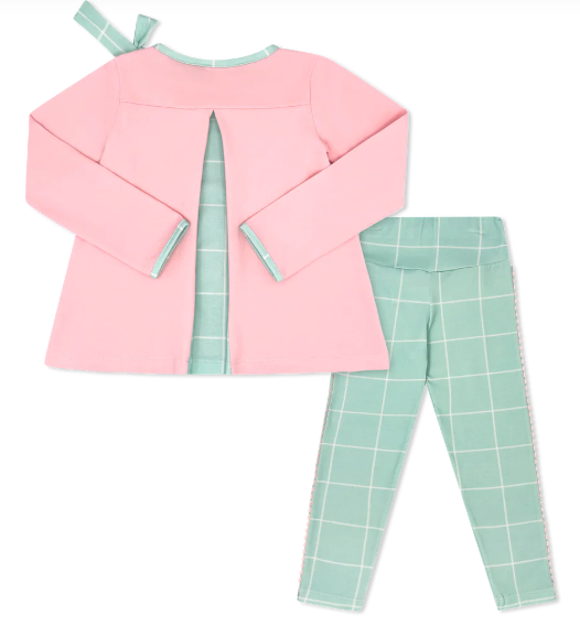 Madeline Legging Set- Powder Pink & mint