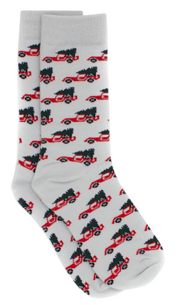 Lucky Duck Socks- Christmas Truck