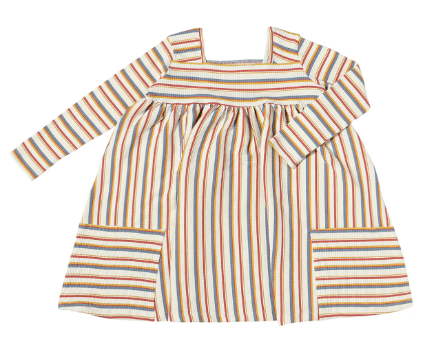 Rylie Dress- Autumn Stripe