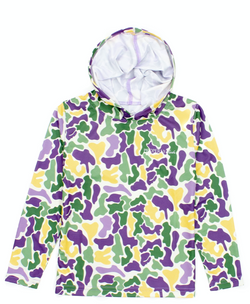 Sportsman Performance Hoodie- Mardi Gras Camo