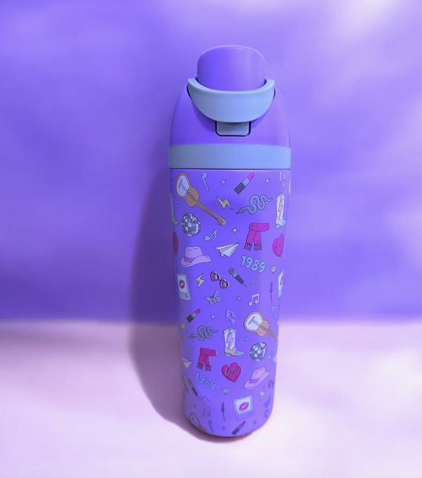 Insulated Waterbottle- purple music