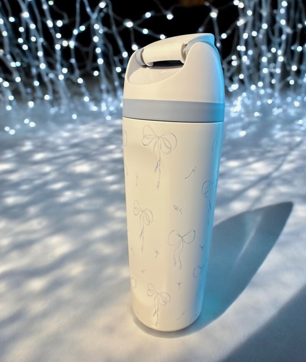 Insulated Waterbottle- blue bows