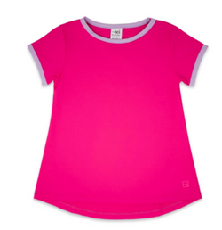 Bridget Basic Tee- Power Pink & Purple