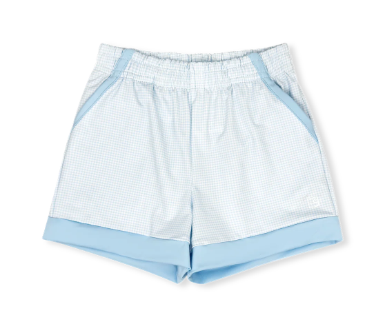 Graham Short- Cotton Candy Blue Minigingham