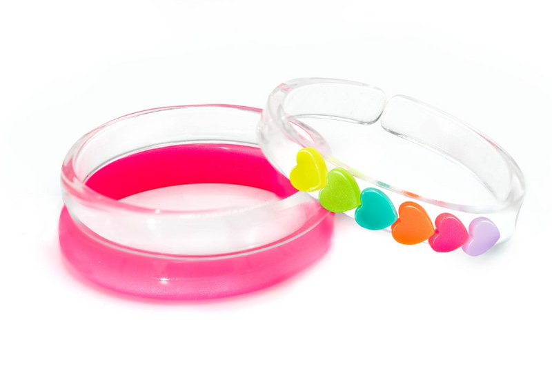 Neon Heart Bangles