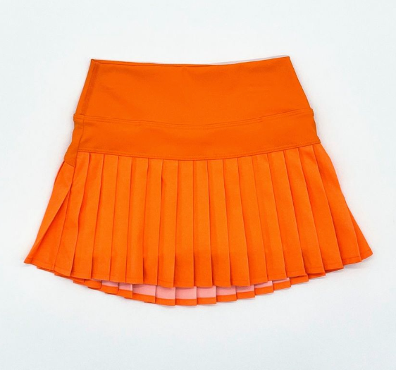 Athletic Pleat Skort- Orange