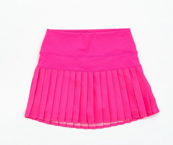 Athletic Pleat Skort- Hot pink