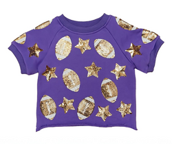 Sequin Football Set- Purple