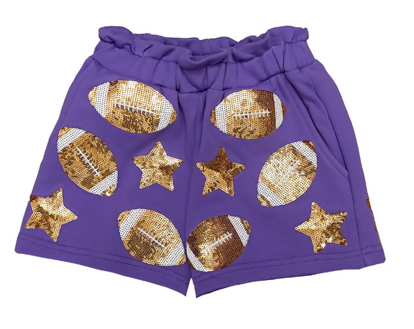 Sequin Football Set- Purple