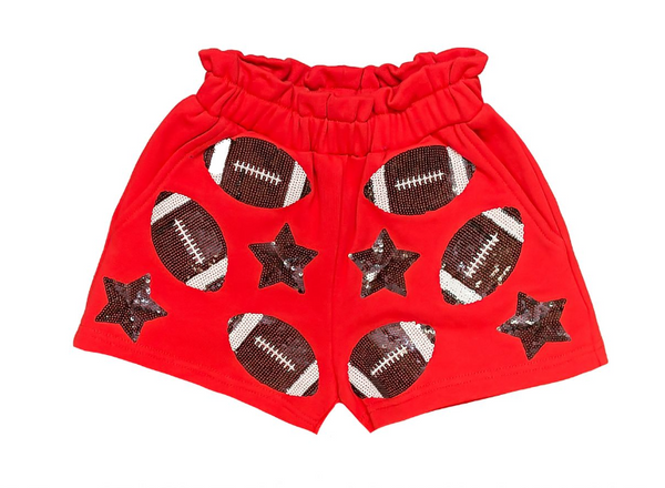 Sequin Football Set- Red