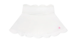 Zoe Scallop Skort- Pure White