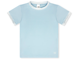 Bradley Tee- cotton candy blue  minigingham