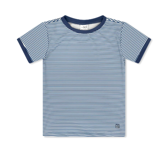Bradley Basic Tee- Baton Rouge Stripe