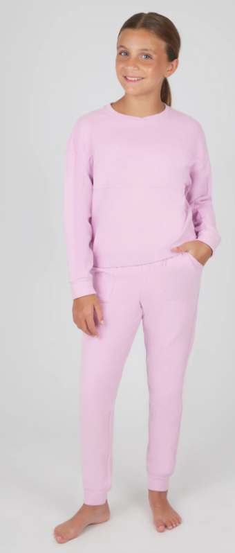 Melange jogger Set- pink