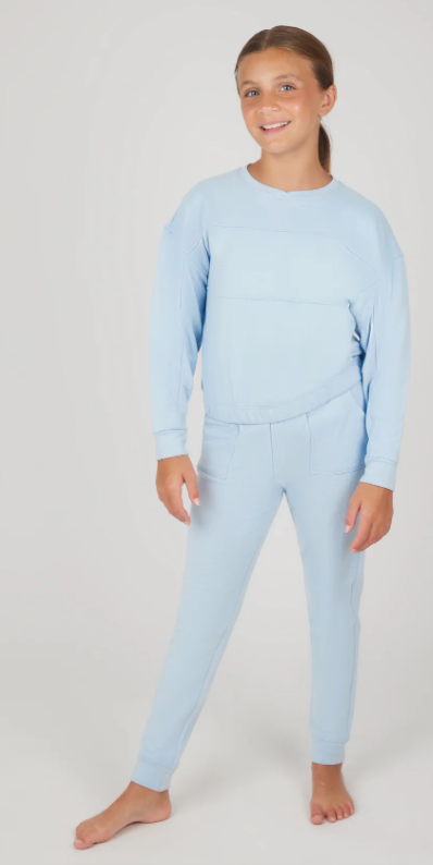 Melange jogger Set- blue