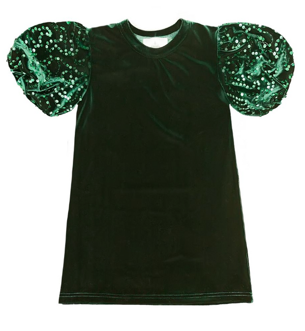Velvet Dress- Green