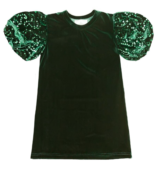 Velvet Dress- Green