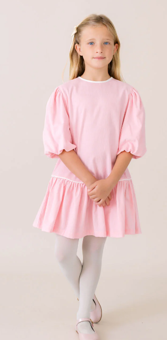 Harper Dress- Pink Corduroy