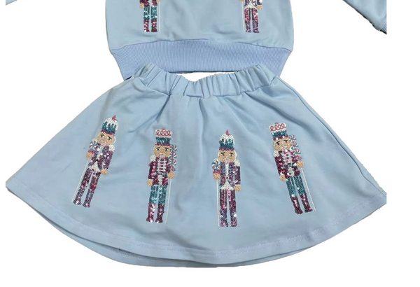 Blue Nutcracker Skort Set