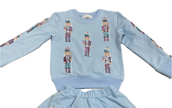 Blue Nutcracker Skort Set