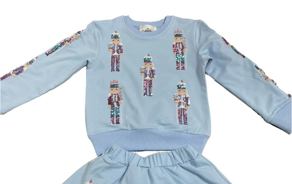 Blue Nutcracker Skort Set