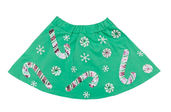 Green Candy Cane Skort Set