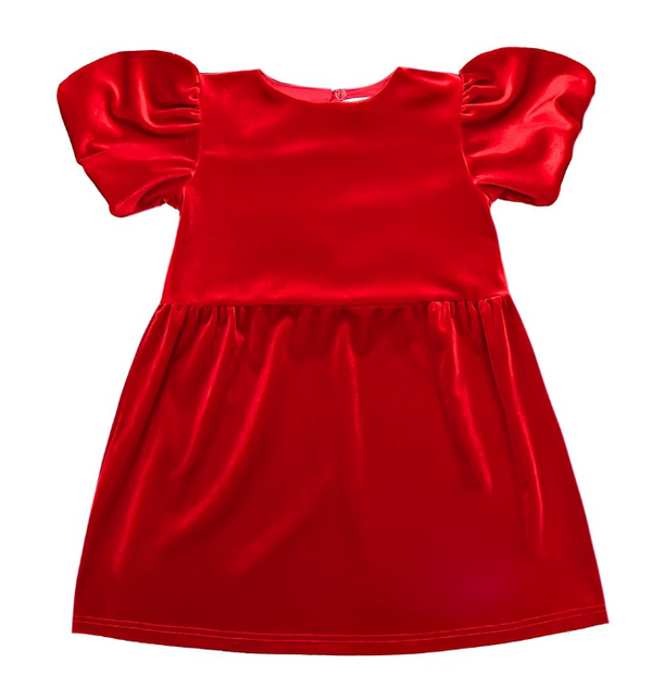 Velvet Dress- Red