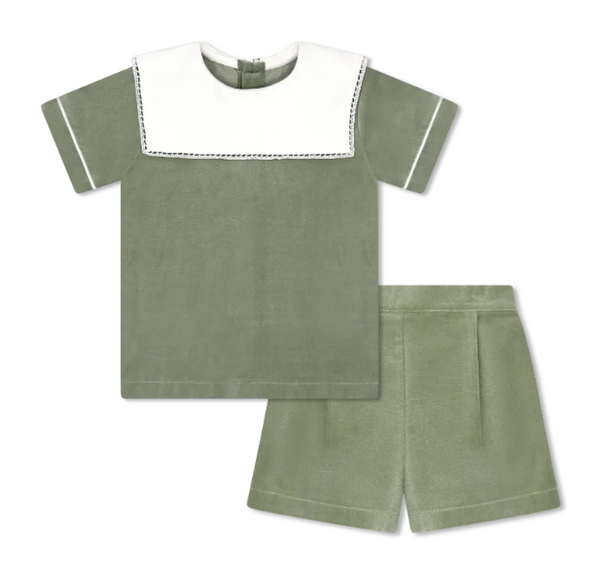 Christian Short Set- Leyland Green Velvet
