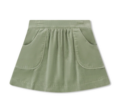 Isabella Skirt- Leyland Green Velvet