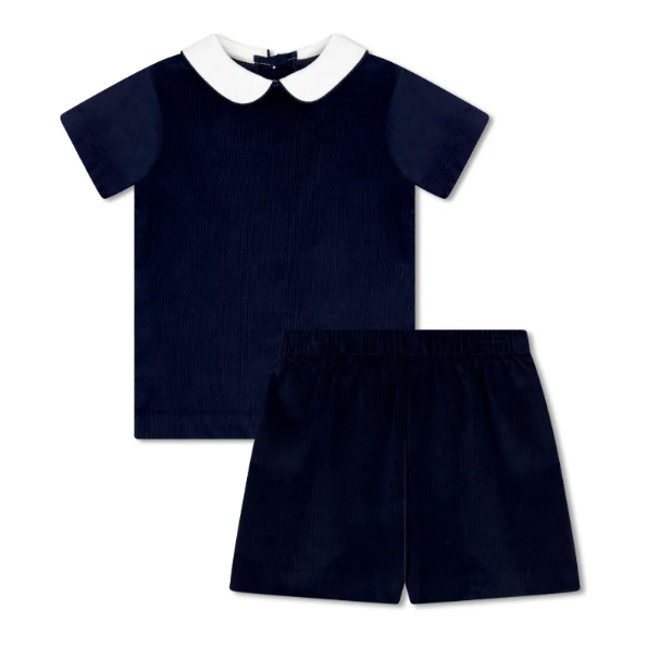 Sibley Short Set- Navy Corduroy