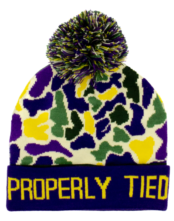 Breck Beanie- Mardi Gras Camo