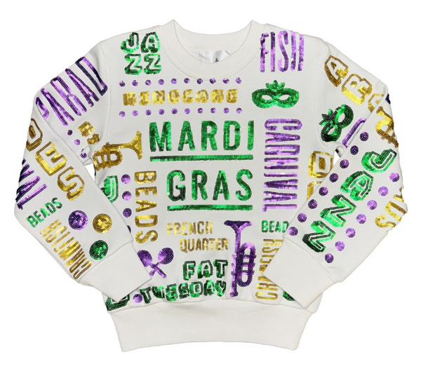 All things Mardi Gras Sweatshirt