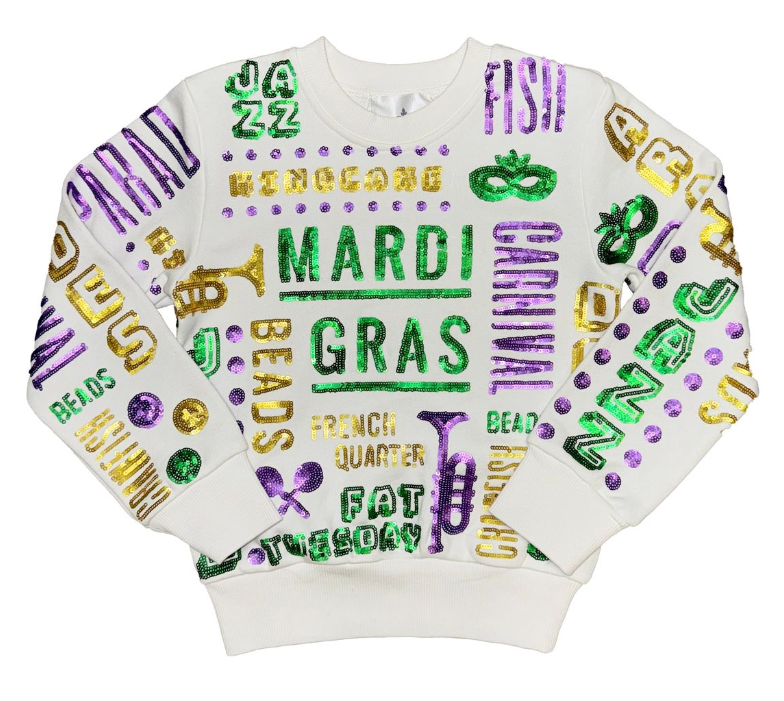 All things Mardi Gras Sweatshirt