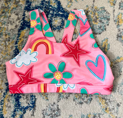 sports bra- flower power