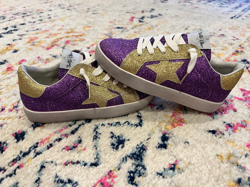 Purple & Gold Star Shoes