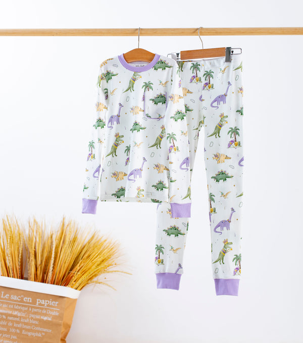 Mardi Gras- saurus Pajama Set